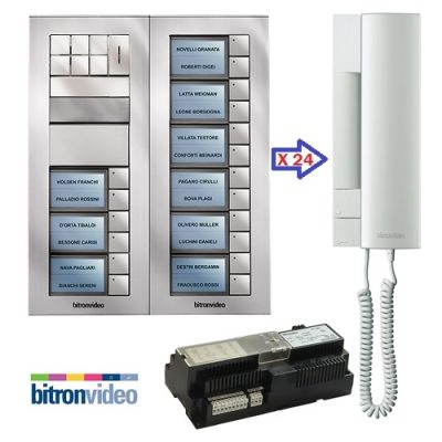 Bitron video θυροτηλέφωνα για 24 διαμερίσματα