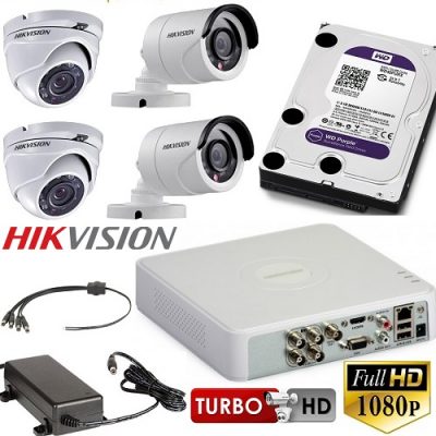 Ολοκληρωμένο set κλειστού κυκλώματος 4 καμερών