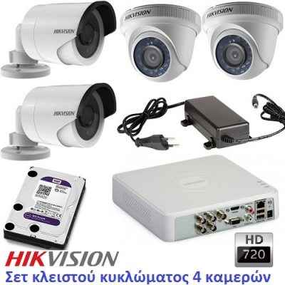 Σετ καμερες παρακολουθησης και καταγραφικο cctv