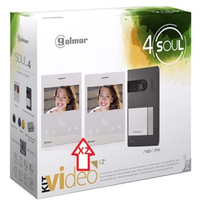 Σετ 2 θυροτηλεοράσεων golmar με μπουτονιέρα soul και 2 οθόνες art4